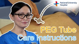 PEG Tube Care Instructions [upl. by Oirretna878]