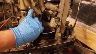 Carbureted Outboard Choke  Linkage Maintenance Service [upl. by Aiyt]