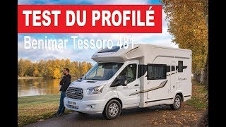 Le campingcar Benimar Tessoro 481 en super essai [upl. by Nagirrek901]