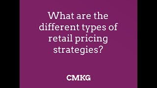 What are the different types of retail pricing strategies [upl. by Ahtenek]