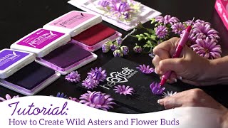 How to Create Wild Asters and Flower Buds Wild Aster Collection [upl. by Fitts]