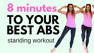 STANDING AB WORKOUT  AT HOME STANDING AB ROUTINE  7 DAY AB CHALLENGE  LUCY WYNDHAMREAD [upl. by Nirhtak]