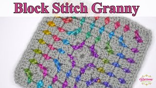 Block Stitch Granny Square  Simple Crochet Blanket [upl. by Ligriv]