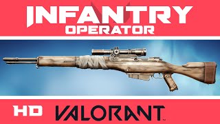 INFANTRY OPERATOR VALORANT SKIN  New Skins InGame Showcase [upl. by Ees]