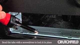 How to Remove and Install a Car Receiver DIN Sleeve Demo  Crutchfield Video [upl. by Nomihs]