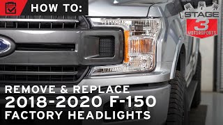 How to Remove amp Replace 20182020 F150 Factory Halogen Headlights [upl. by Eduj]