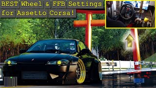 BEST Force Feedback and Wheel Settings for Assetto Corsa in 2021 WORKS FOR ALL STEERING WHEELS [upl. by Irrak]