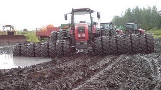 Tractors Stuck in Mud 2017 [upl. by Zetnahs433]