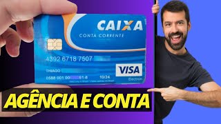 Como Encontrar o Número da agência conta e dígito no cartão Caixa Simples e Rápido [upl. by Tnomad590]