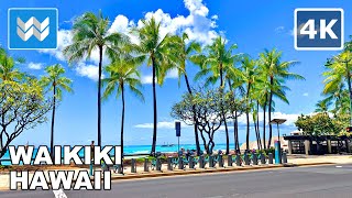 4K Exploring Waikiki in Honolulu Hawaii USA Walking Tour amp Travel Vacation Guide 🎧 Binaural Sound [upl. by Blaseio596]