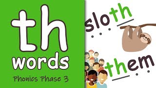 th Words  Blending Phonics Phase 3 [upl. by Ennael]