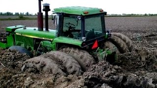 Tractors Stuck in Mud  Tractor Engine Sound Compilation [upl. by Ynogoham]