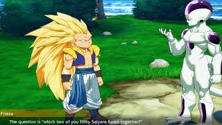 Dragon Ball FighterZ  Frieza Roasts Gotenks amp Asks About Future Trunks [upl. by Hsilgne]