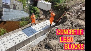 ✅ Concrete Lego Blocks How to Build the Ultimate Retaining Wall [upl. by Bashemath134]