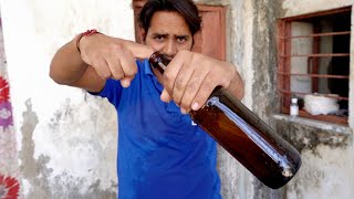 How To Break Glass Bottle From Finger Only  100 Real [upl. by Ecyar189]