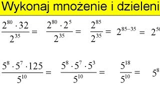 Działania na potęgach  Matfiz24pl [upl. by Nosnehpets905]