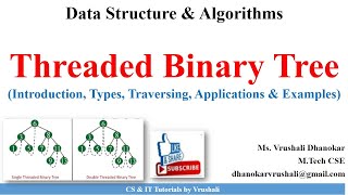 DSA 135 Threaded Binary Tree  Types Traversing with Examples  All in One [upl. by Cassie]