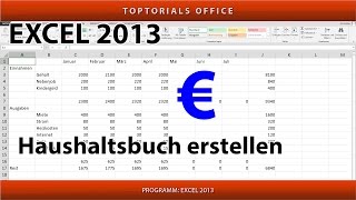 Haushaltsbuch erstellen Excel [upl. by Barcellona]