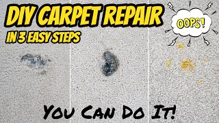 DIY Carpet Repair in 3 Easy Steps [upl. by Yhtnomit50]