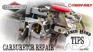 Briggs amp Stratton Carburetor Repair Troy Built Pressure Washer Repair Part 1  Ranch Hand Tips [upl. by Graig]