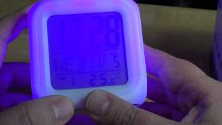 Color changing digital alarm clock review [upl. by Aehc]