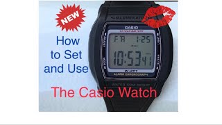 How to Set and Use the Casio Watch [upl. by Kcered]