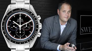 How to Wind a Manual Wind Chronograph  Omega Speedmaster  SwissWatchExpo Watch How To [upl. by Airet]