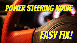 Power Steering WHINE NOISE  Easy FIX [upl. by Suoinuj]