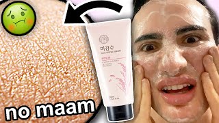 I tried THE FACE SHOP Rice Bright Cleansing Foam for ONE WEEK feels like plastic [upl. by Hooge]