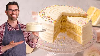 The Most AMAZING Vanilla Cake Recipe [upl. by Wrdna637]