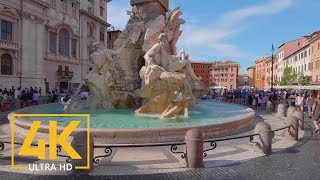 Rome Italy  4K Virtual Walking Tour around the City  Travel Guide [upl. by Amadus]