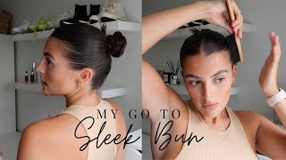 SLEEK BUN TUTORIAL  Dionne Crowe [upl. by Sharyl148]