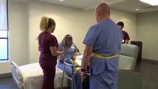 Physical Therapy Transfer Training  How To Transfer From Wheelchair To Bed [upl. by Udall]