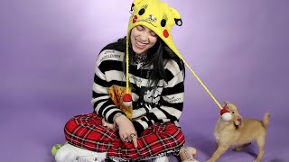 Billie Eilish Plays With Puppies While Answering Fan Questions [upl. by Fidole]