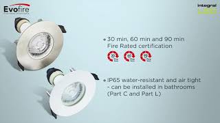 Integral LED Evofire IP65 Fire Rated Downlight [upl. by Swigart]