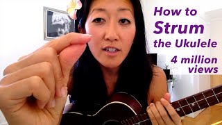 How To Strum the Ukulele  Beginner Uke Tutorial [upl. by Leahci239]