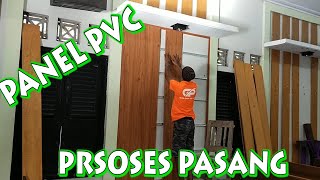 Proses sederhana Pemasangan Panel PVC Untuk Dinding [upl. by Ramas]