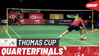 BWF Thomas Cup Finals 2022  Indonesia vs China  Quarterfinals [upl. by Waverley]