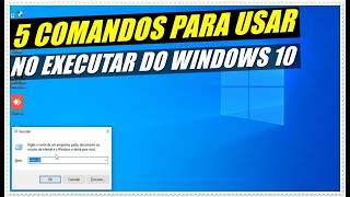 5 Comandos Para Usar No Executar Do Sistema Windows 10 [upl. by Oralie]