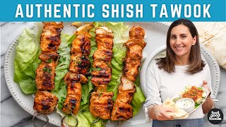 AUTHENTIC Lebanese Chicken Kabobs  Shish Tawook [upl. by Ennaylime]