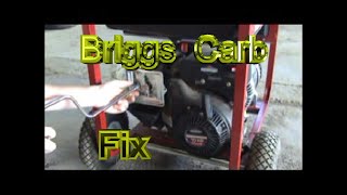 Briggs amp Stratton Generator Wont Start Easy Fix Carburetor [upl. by Enoryt]