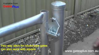 Gate Latch 2 way for round pipe and square [upl. by Ecnarrot]