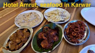 Seafood  Hotel Amrut on Karwar day trip [upl. by Hevak43]