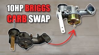 Carburetor Replacement  10hp Briggs amp Stratton PART 1 [upl. by Atinoj]