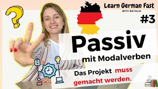 Passiv mit Modalverben 35 II Deutsch A2B1 II Learn German Fast with Natalia [upl. by Slinkman]