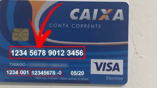 COMO ENCONTRAR O NÚMERO DA AGÊNCIA CONTA E DIGITO NO CARTÃO CAIXA [upl. by Dunning]