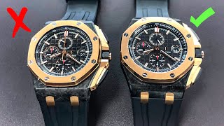 How to Spot Fake Watches  Audemars Piguet Royal Oak Offshore [upl. by Alcine]