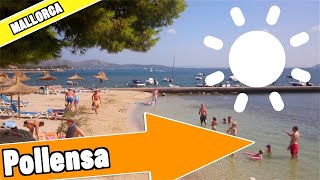 Puerto Pollensa Majorca Spain Tour of beach and resort [upl. by Eletnahs]