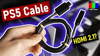 Is the HDMI Cable Included with Sony PS5 Really HDMI 21 Tested [upl. by Mientao]