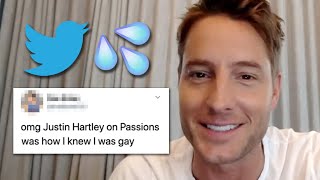 Justin Hartley Reads Thirst Tweets [upl. by Liakim]